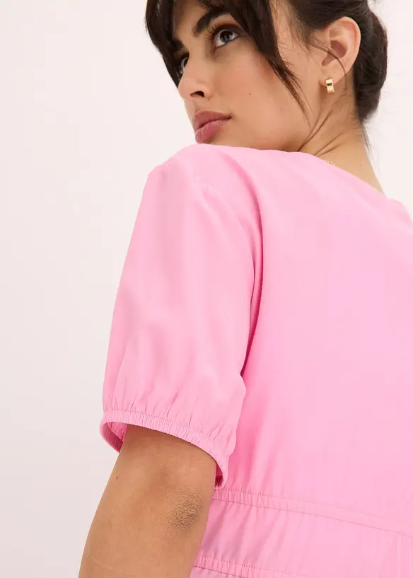 Blus med knytband, bonprix