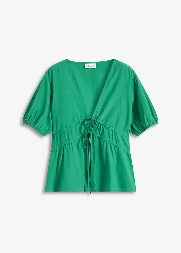 Blus med knytband, bonprix