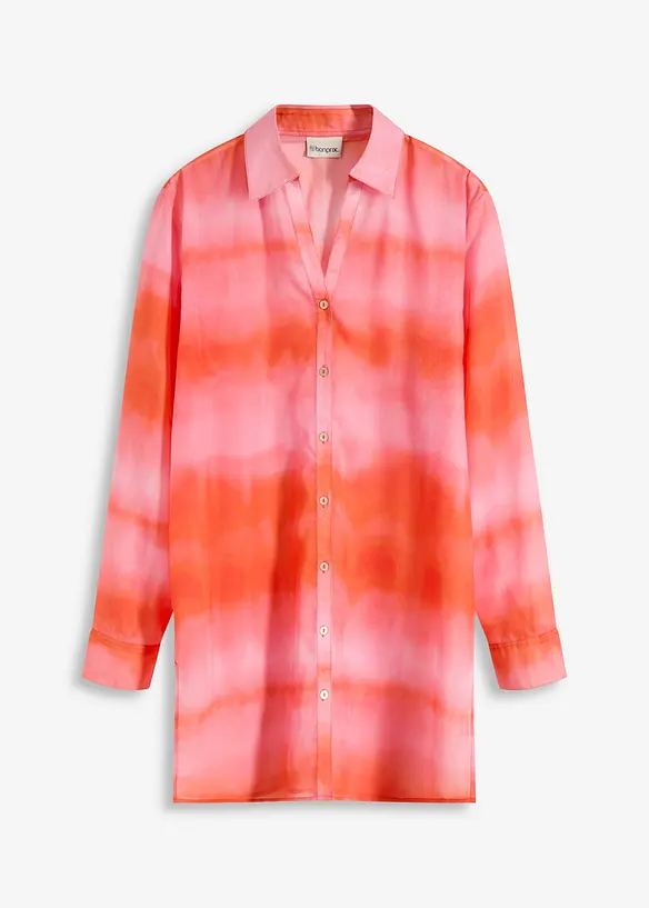 Lång blus med batikmönster, bonprix