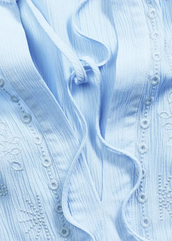 Blus med hålbroderi, bonprix