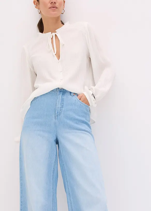 Blus med metalliserade ränder, bonprix