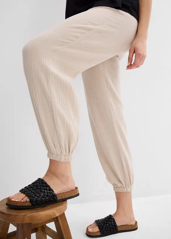 Mammabyxa i bomullsmuslin, bonprix