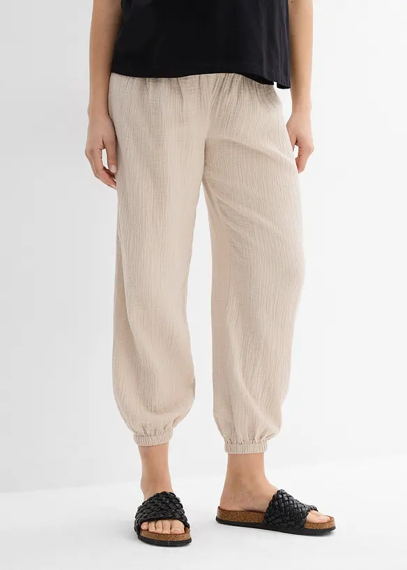 Mammabyxa i bomullsmuslin, bonprix