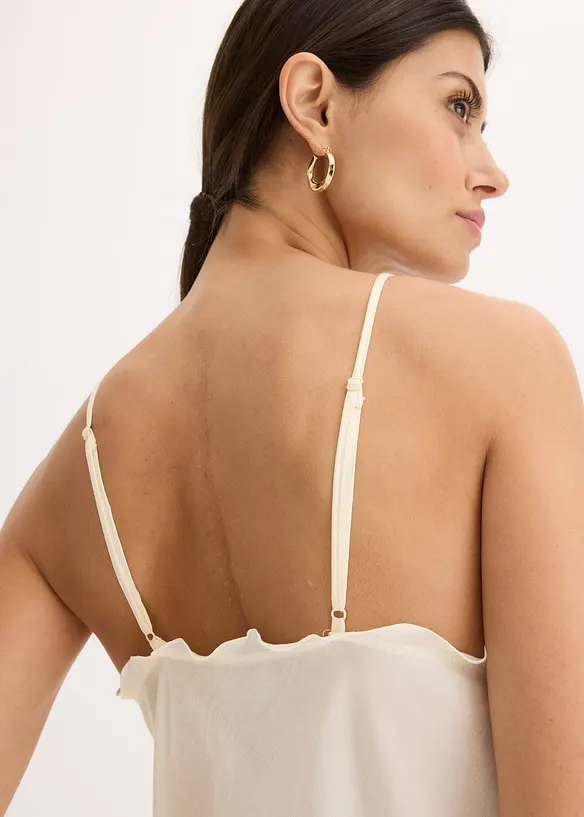 Maxiklänning av satin med mjukt fall, bonprix