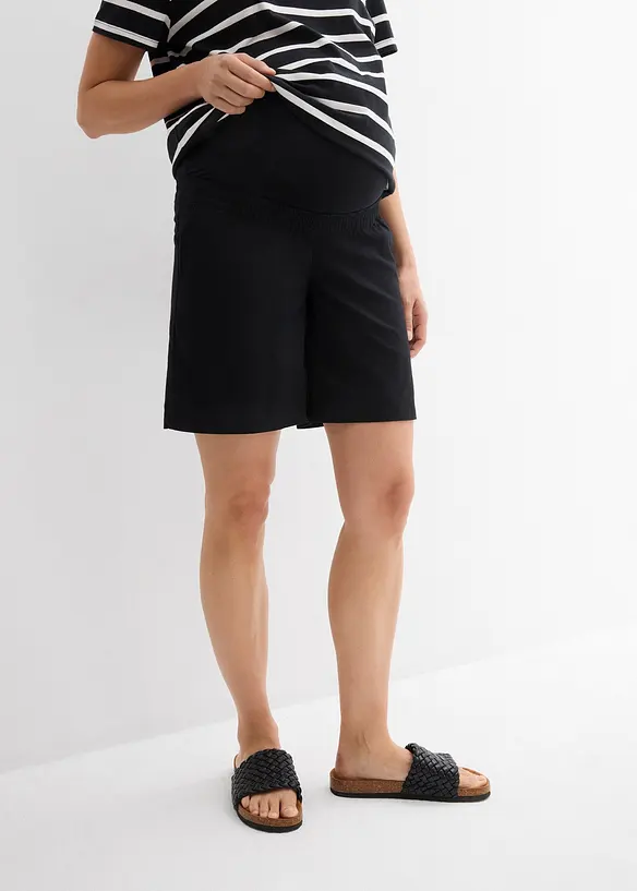 Mammashorts med magband i linne och bomull, bonprix