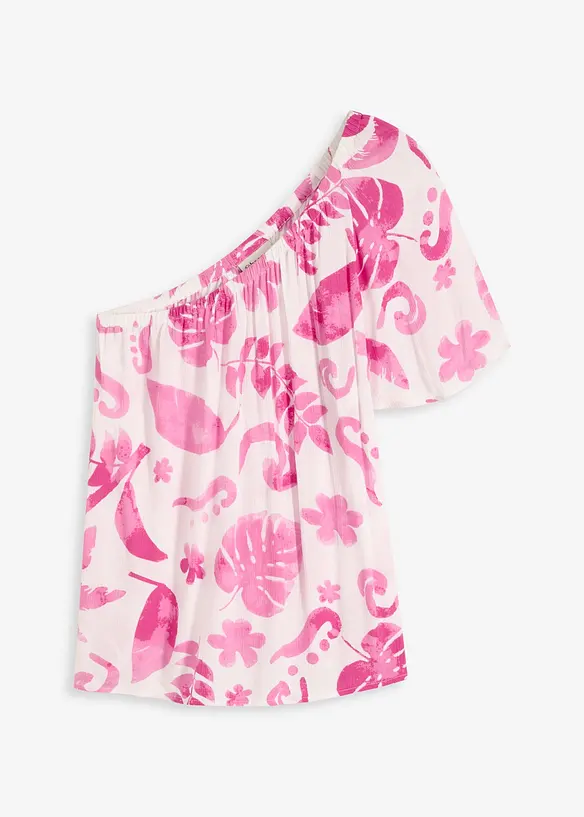 Blus i one-shoulder-modell av viskos med struktur, bonprix