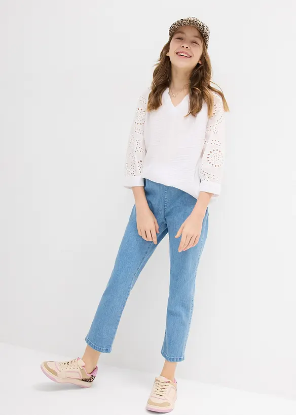 Jeggings i 7/8-längd med mellanhög midja, bonprix