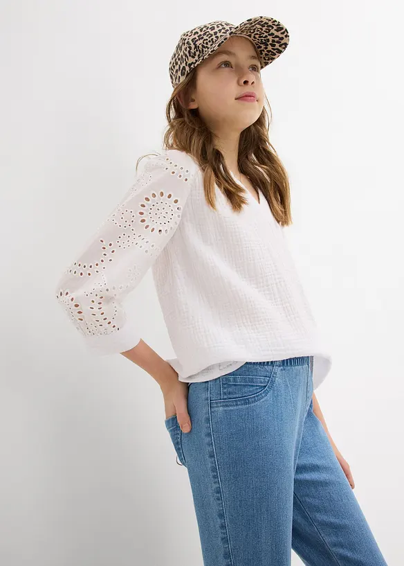 Jeggings i 7/8-längd med mellanhög midja, bonprix