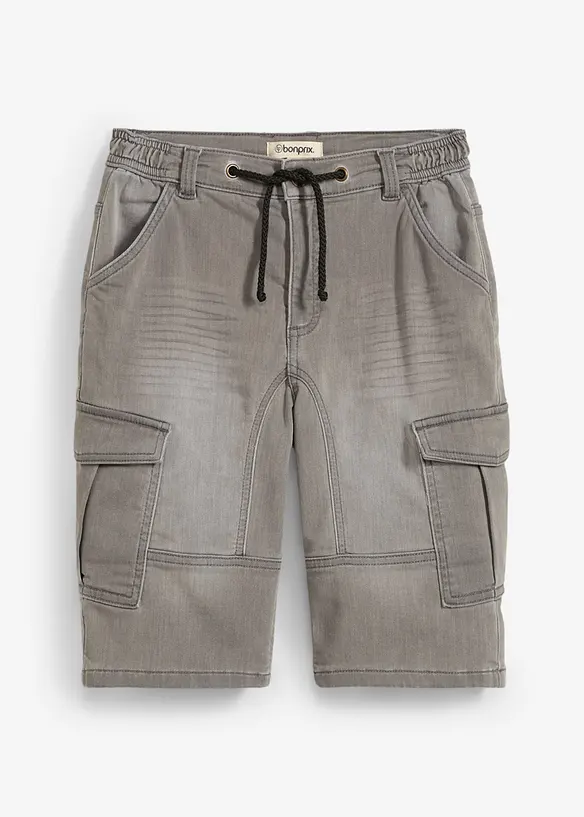 Jeansshorts i sweatmaterial, Regular Fit, bonprix