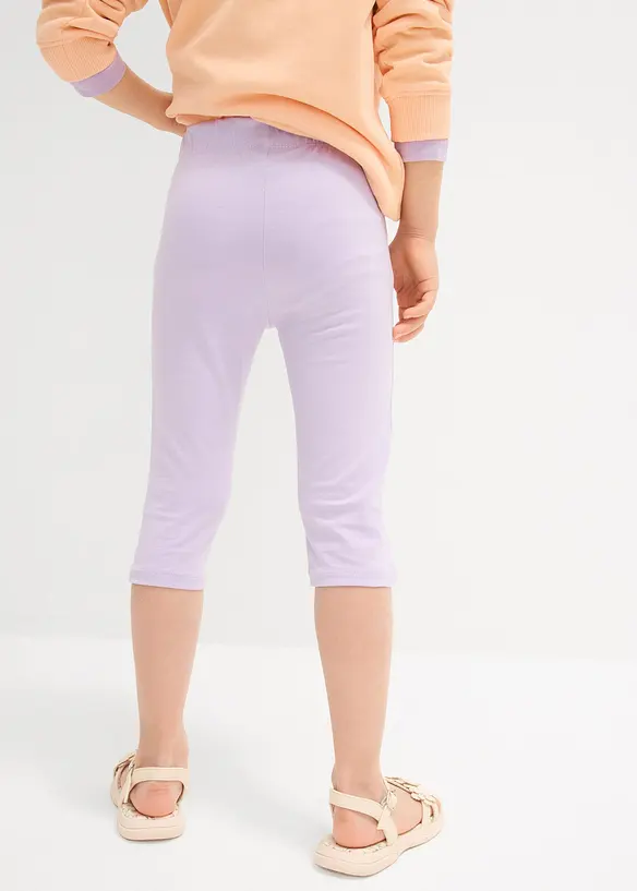 Caprileggings i elastisk bomullsmix för barn (2-pack), bonprix
