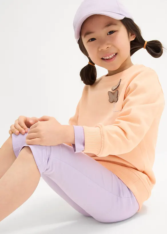 Caprileggings i elastisk bomullsmix för barn (2-pack), bonprix