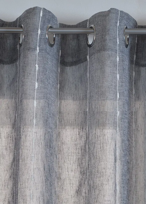Gardinlängd med vävda ränder (1-pack), bonprix