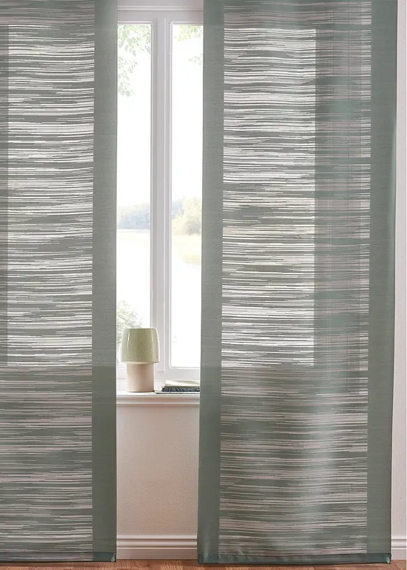Panelgardin med tvärränder (1-pack), bonprix