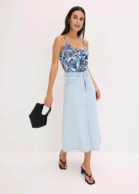 Trik&aring;linne i mjuk viskosmix, bonprix