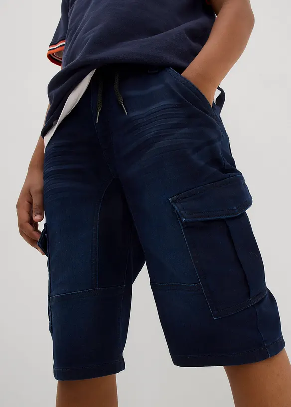 Jeansshorts i sweatmaterial, Regular Fit, bonprix