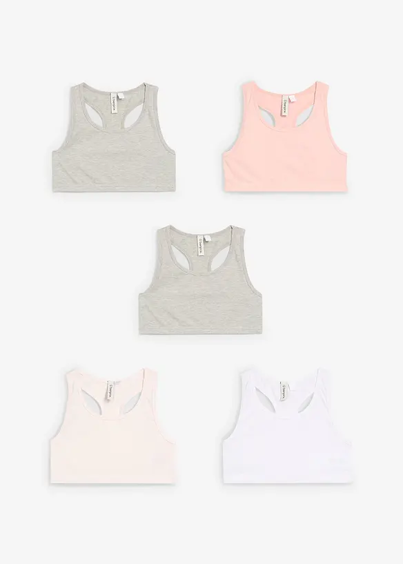 BH-topp med mjuk bomull (5-pack), bonprix