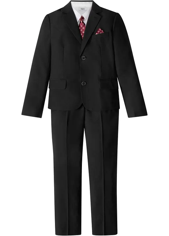 Kostym + skjorta + slips (4 delar), bonprix