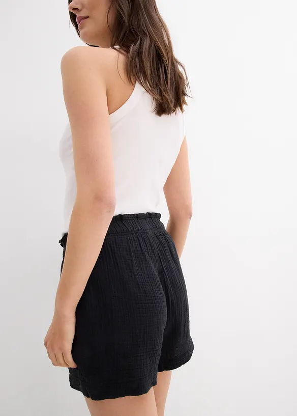 Muslinshorts i bomull, bonprix