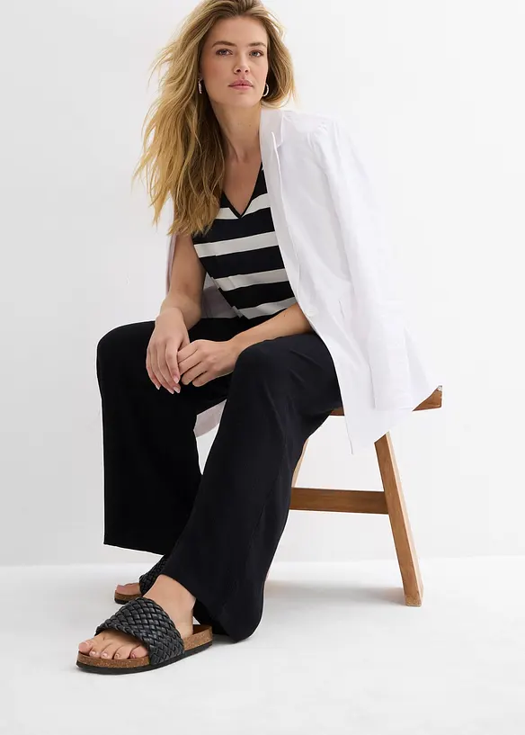 Palazzobyxa av mjuk viskos, bonprix