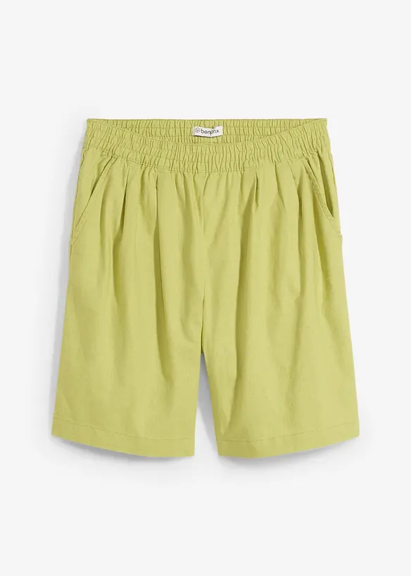 Bermudas i linne och bomull, bonprix