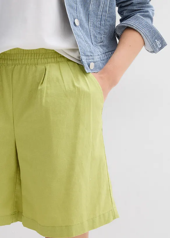 Bermudas i linne och bomull, bonprix