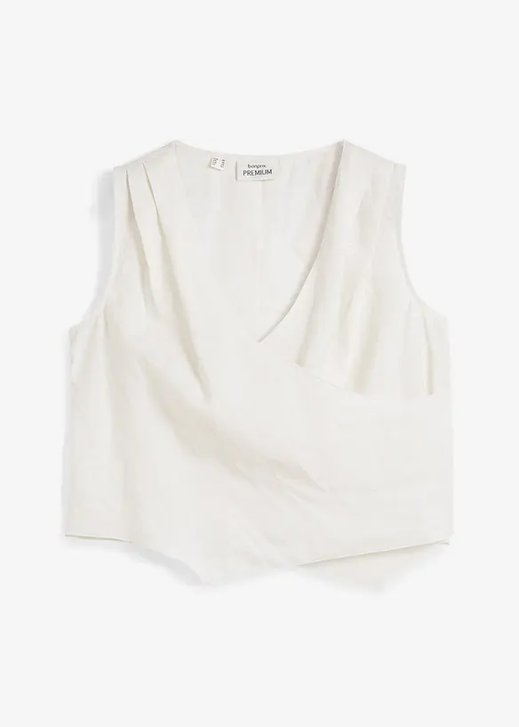 Bluslinne med omlottlook i rent linnematerial, bonprix