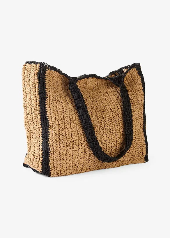 Shoppingväska med halmlook, bonprix