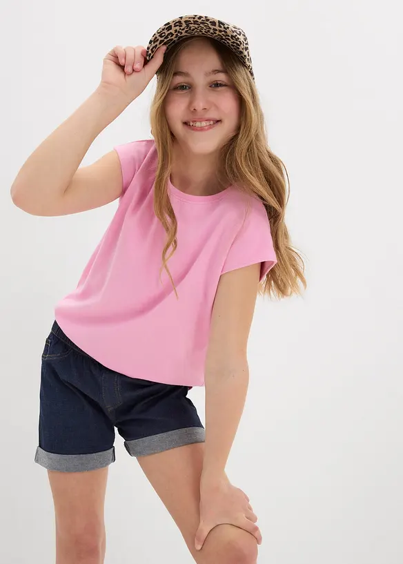Jeansshorts med medelhög midja, bonprix