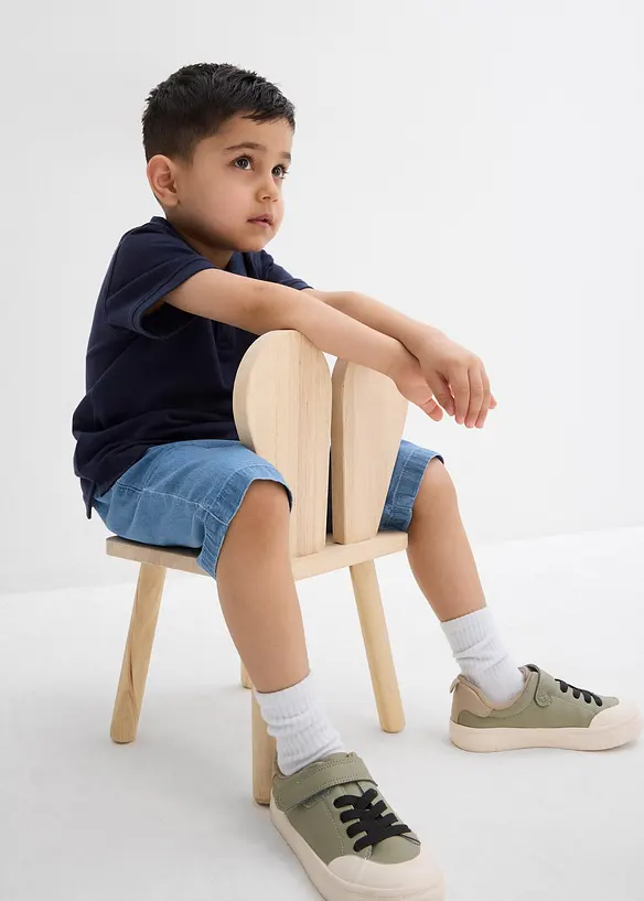 Stretchiga jeansshorts i dra på-modell för barn, Regular Fit, bonprix