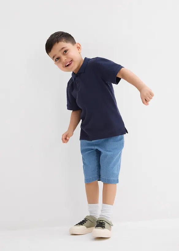 Stretchiga jeansshorts i dra på-modell för barn, Regular Fit, bonprix