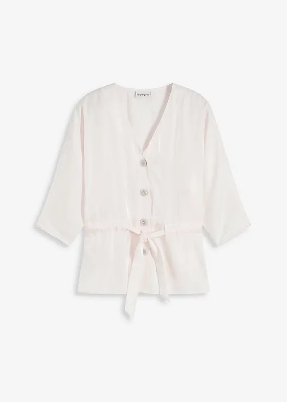 Blus med knytband, bonprix