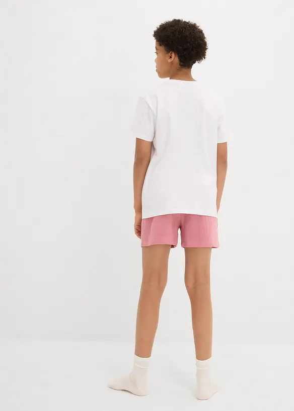 Pyjamas med shorts av muslin (2 delar), bonprix