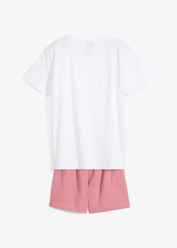 Pyjamas med shorts av muslin (2 delar), bonprix