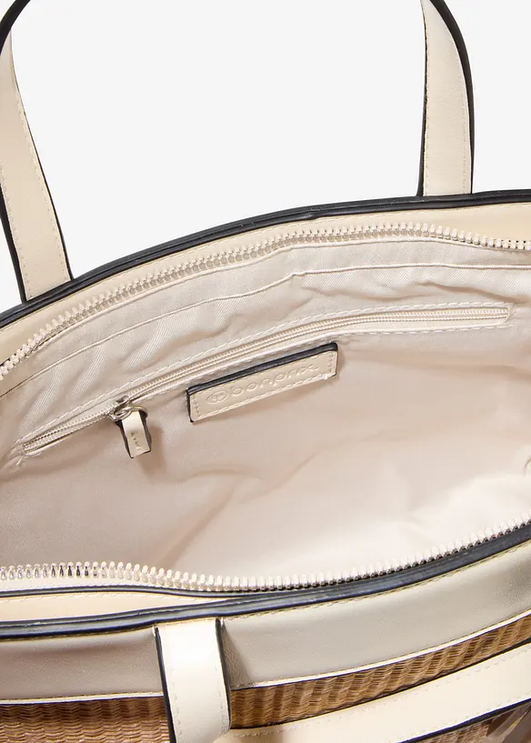 Shoppingväska med halmlook, bonprix