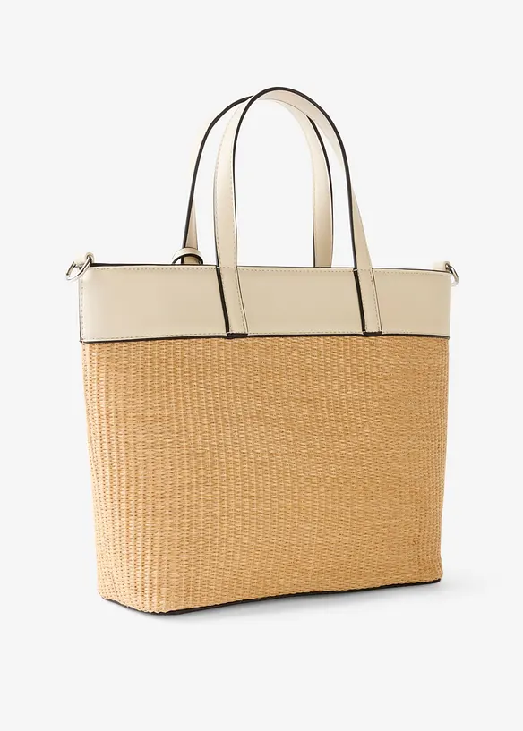 Shoppingväska med halmlook, bonprix