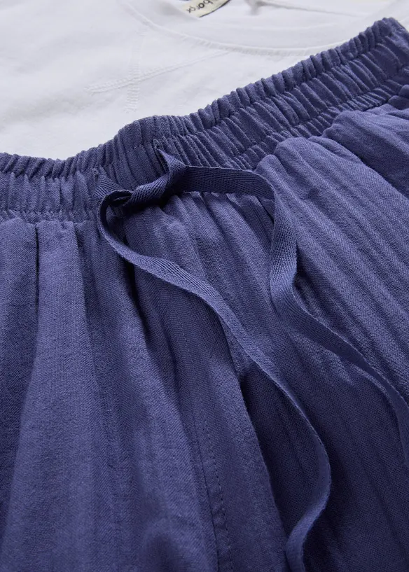 Muslinpyjamas med shorts, bonprix