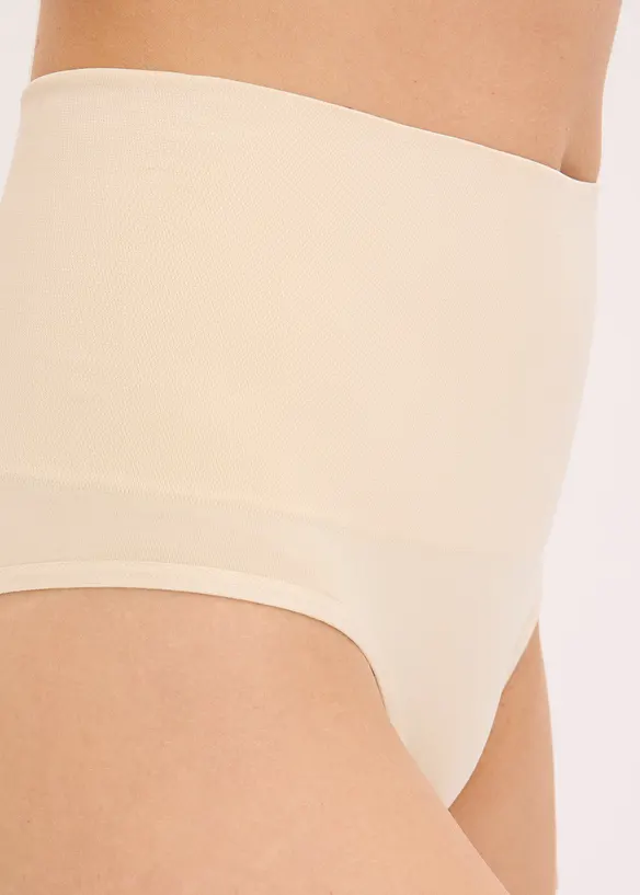 Sömlös trosa med medelhög formande effekt (2-pack), bonprix