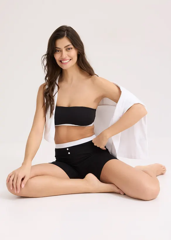 Bandåbehå med ekologisk bomull (2-pack), bonprix