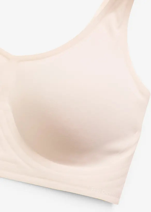 Vadderad Feel Comfort laserskuren T-shirtbehå utan bygel, bonprix