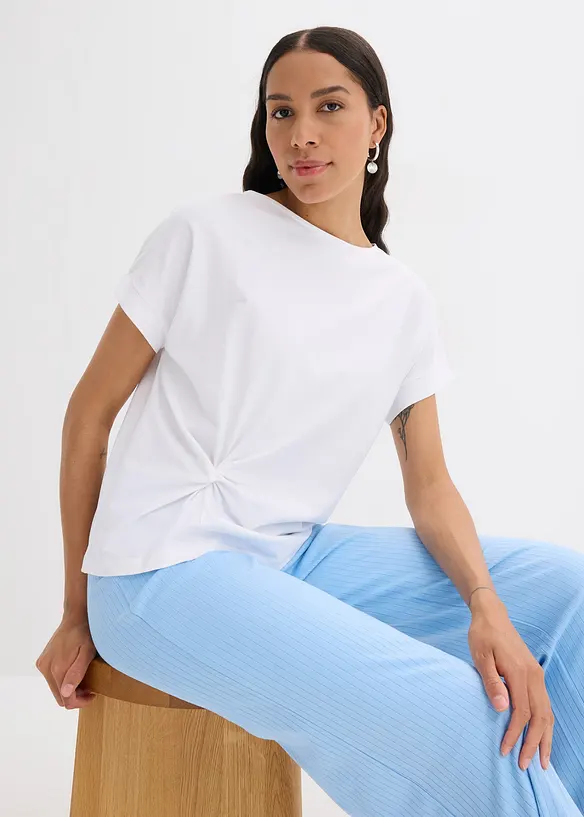 T-shirt med knutdetalj, bonprix