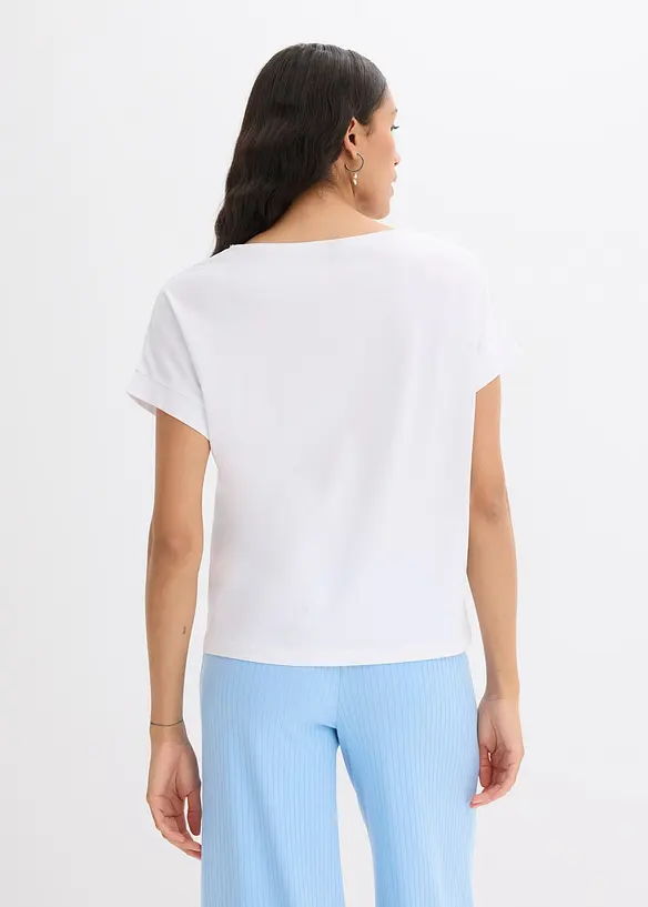 T-shirt med knutdetalj, bonprix