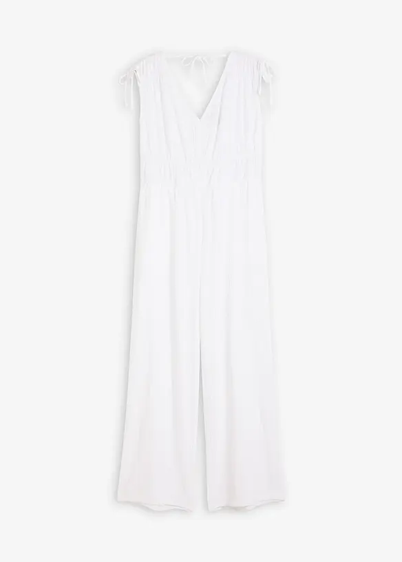 Jumpsuit i kräppat material med struktur, bonprix