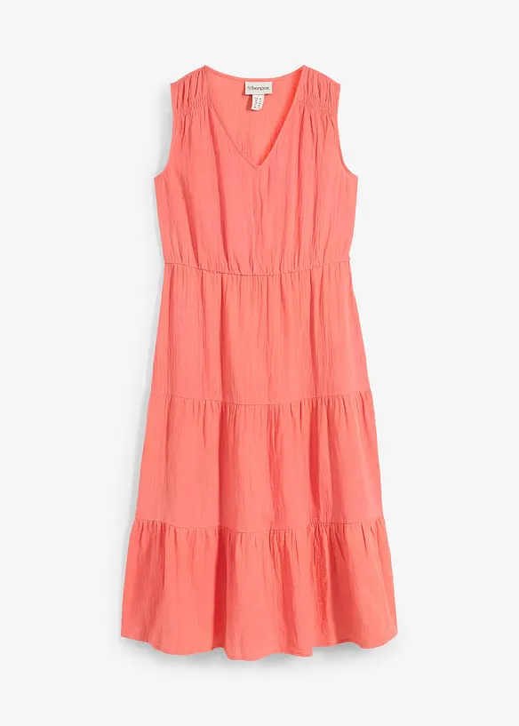 Klänning av mjuk muslin, bonprix