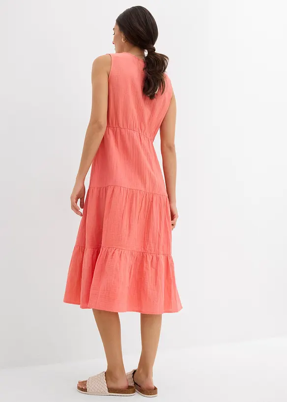 Klänning av mjuk muslin, bonprix