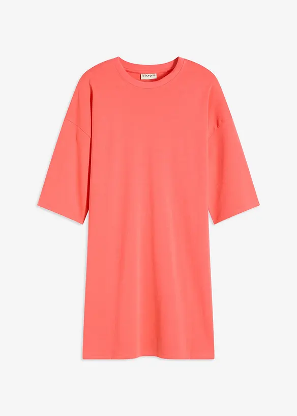 Jerseyklänning i tjockt material av ekologisk bomull, bonprix