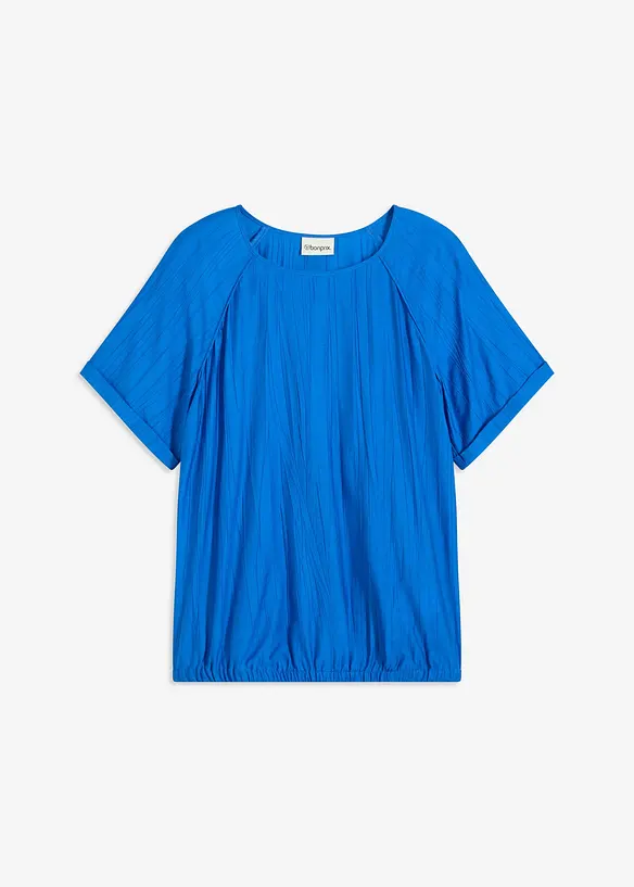 Kortärmad blus av mjuk viskosmix, bonprix