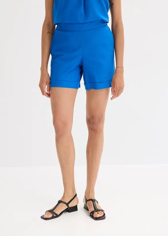 Dra på-shorts i luftig linneblandning, bonprix