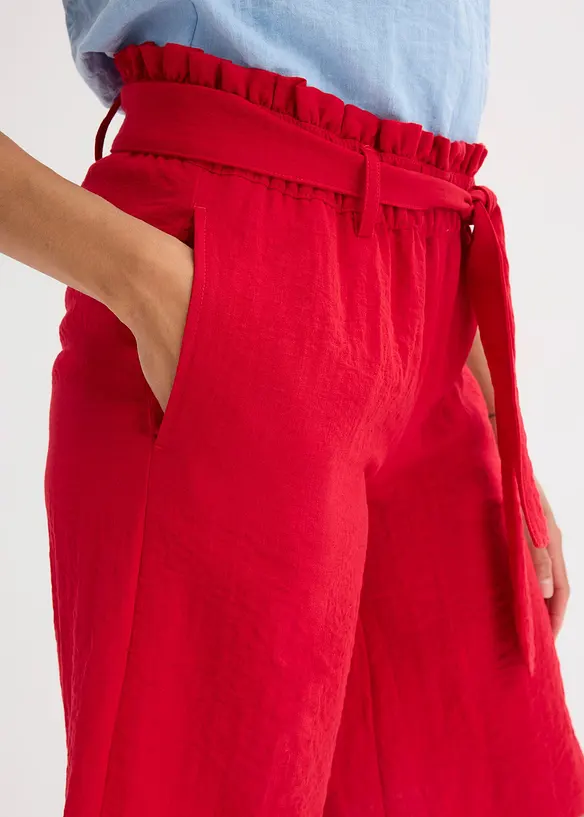 Dra på-bermudas i följsam viskosmix, bonprix