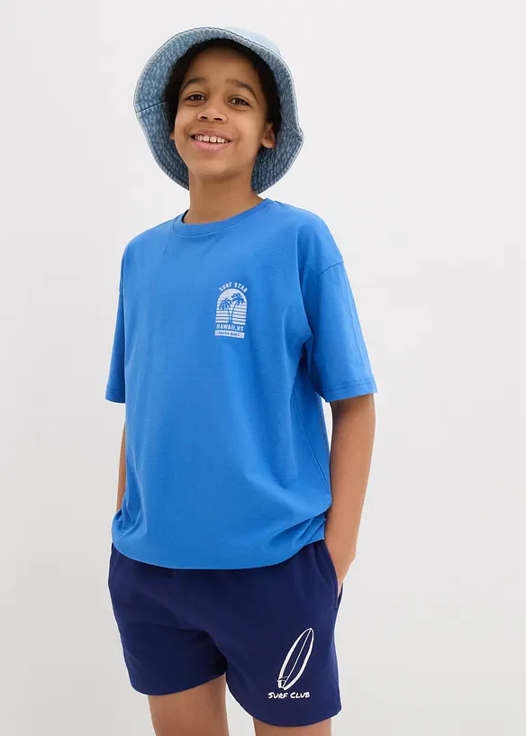 T-shirt av ekologisk bomull med tryck på ryggen, bonprix