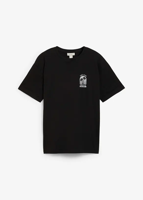T-shirt av ekologisk bomull med tryck på ryggen, bonprix